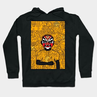 Embrace Cultural Intricacy - A MaleMask NFT with ChineseEye Color and GrayItem Hoodie